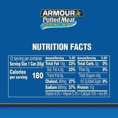 Armour Potted Meat Made With Chicken and Beef (3 oz., 12 pk.) Free Shipping