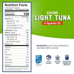Bumble Bee Chunk Light Tuna In Oil 5 oz Cans (Pack of 24) – Wild Caught Skipjack