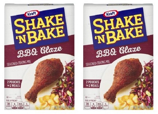 Shake’n Bake BBQ Glaze Seasoned Coating Mix 2 Box Pack