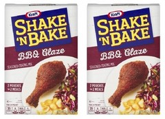 Shake’n Bake BBQ Glaze Seasoned Coating Mix 2 Box Pack