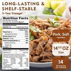 Fully Cooked Canned Pork 14.5 Oz – Premium Shelf-Stable Meat for Meals & Camping