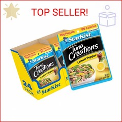 StarKist Tuna Creations Lemon Pepper Pouch (2.6 oz – 24 Pack) Wild Caught, High