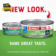 Chunk Light Tuna in Water, 5 Oz Can – Wild Caught Skipjack Tuna – 23G Protein pe