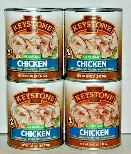 (4 Cans) Keystone Chicken **ALL NATURAL – NO PRESERVATIVES – FULLY COOKED** 28oz
