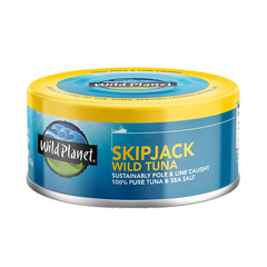 Skipjack Wild Tuna, Sea Salt, Canned Tuna, Pole & Line Sustainably Wild-Caught,
