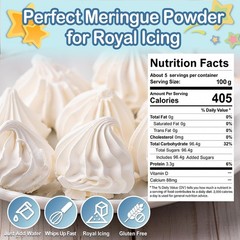16oz Meringue Powder Royal Icing Baking Whip Mix Sugar Cookies Cake Decorating