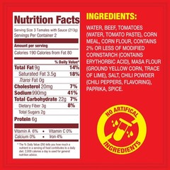 (8 pack) Beef Tamales in Chili Sauce, Shelf-Stable, 15 oz Steel Can