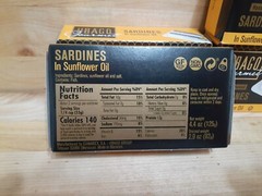 4 UBAGO GOURMET HAND PACKED Sardines WILD CAUGHT in sunflower oil 4.4z bumblbee