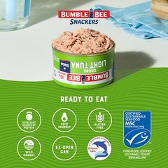 Bumble Bee Snackers 16g Protein per Serving Ready to Eat Wild Caught Skipj…