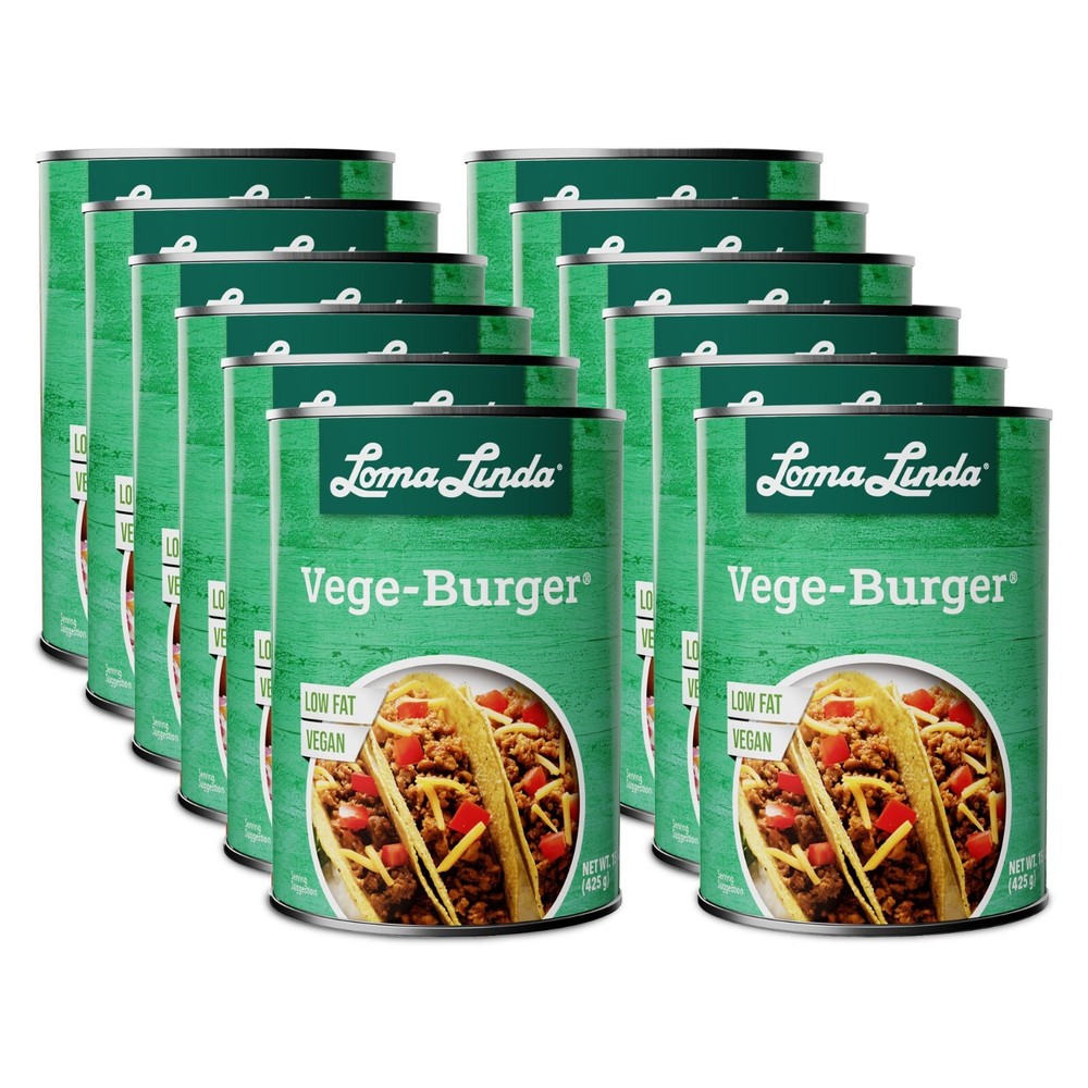 Loma Linda Low Fat Vege-Burger (15 oz.) – Plant Based Ground Beef – Vegan