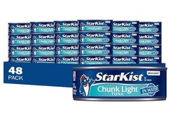 StarKist Chunk Light Tuna in Water, 5 oz (48 Pack) Canned Tuna Fish, Wild