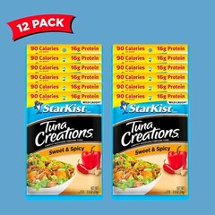Wild Caught Sweet & Spicy Tuna Pouches – 12 x 2.6 Oz, On-the-Go Protein Snack