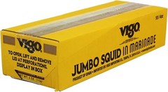 4 Ounce Pack of 10 Natural Wild Caught Squid Seafood High Protein for Cooking