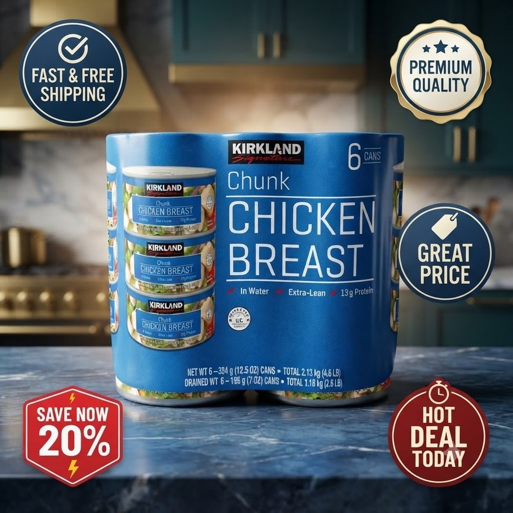 Kirkland Signature Chicken Breast 12.5 oz 6 Pack Canned Chicken