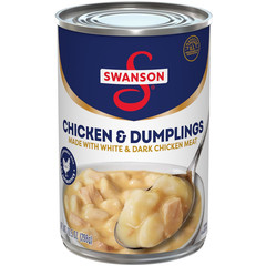 Swanson Canned Chicken and Dumplings with White and Dark Chicken Meat, 10.5 OZ C