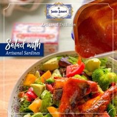 12 Pack Santo Amaro European Wild Sardines in Tomato Sauce from Puree (120g/un)