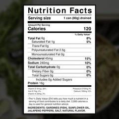 Sardines in Pepper In Vegetable Oil – 3.74oz (Pack of 10) – 16g Protein per S…