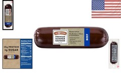Savory 8oz Beef Summer Sausage – Perfect Keto Snack, No Fillers, Ready-to-Eat