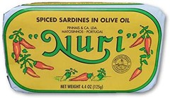NURI Portuguese Sardines in Spiced Olive Oil – 2 Pack – (4.4 oz cans)