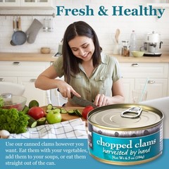 COLES CANNED AND CHOPPED CLAMS – Harvested in Crystal Clear Water, Gluten Fre…