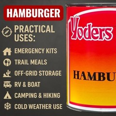 Yoder’s Canned Ground Beef – Shelf Stable Hamburger – Canned Meat with 10 Yea…
