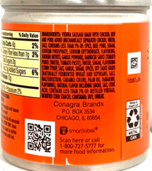 Libby’s Vienna Sausage Made with Chicken,Beef+Pork In Barbecue Sauce 4.6oz~3 ct