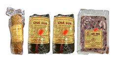 Cooked Pork Rolls (2 Cha Lua, 1 Gio Thu & 1 Cha Que) សាច់ប៉ាតេ