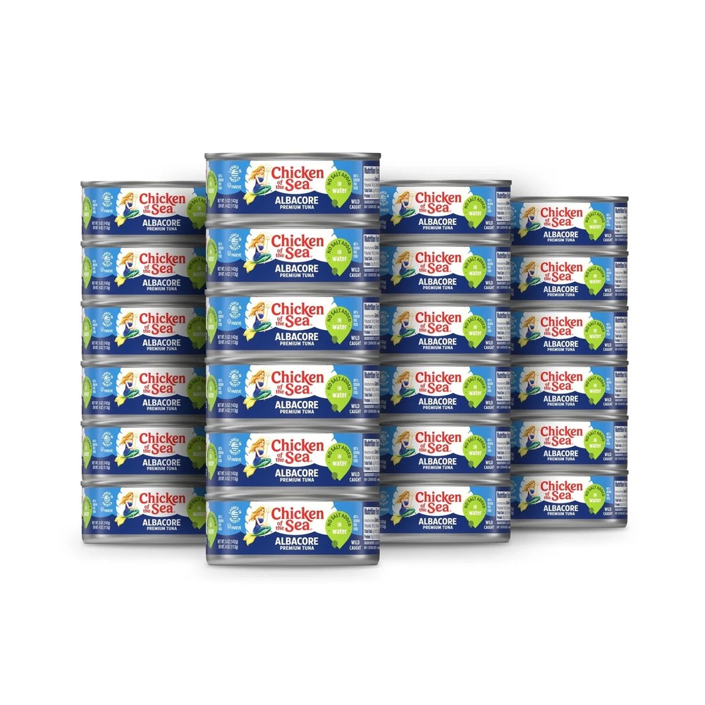 Chicken of the Sea Solid White Premium Albacore Tuna in Water, 5 oz. Cans Pac…