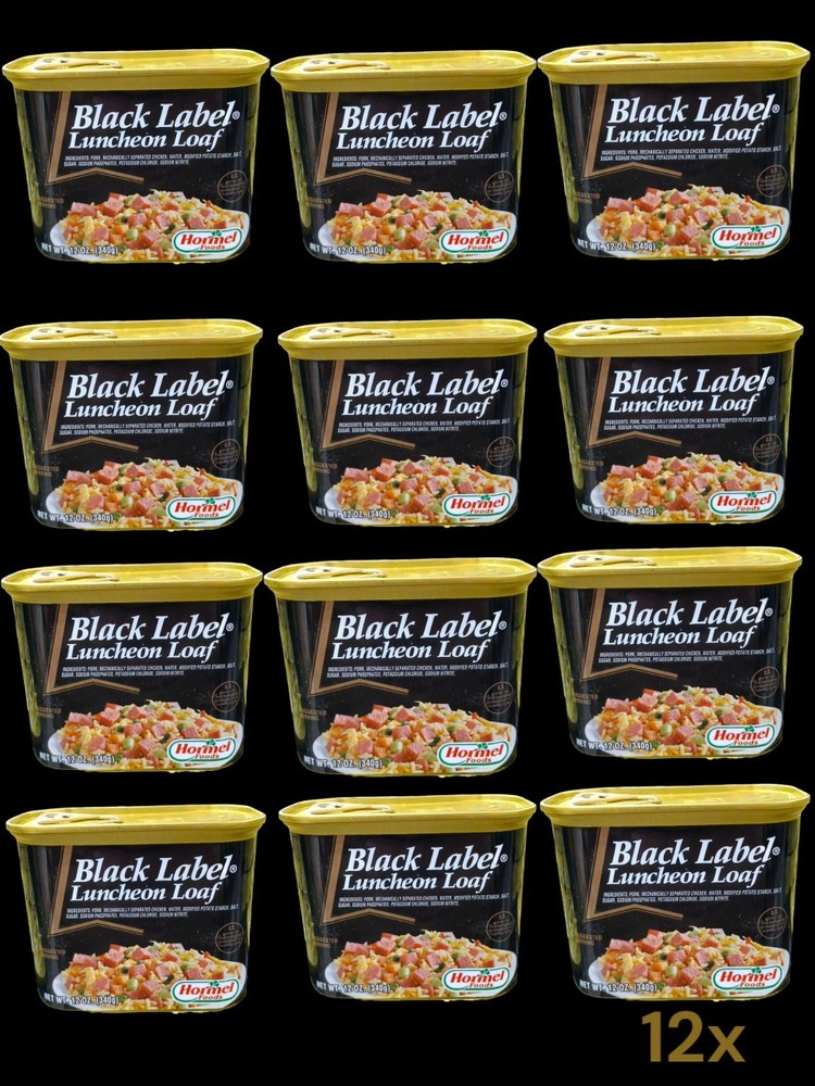 Black Label Luncheon Loaf Hormel foods 340g x 12cans (lot of 12)