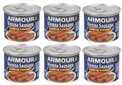 Armour Vienna Sausage Barbecue Flavored 6 Pack