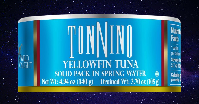 Tonnino Tuna Fish Yellowfin PoleLine – Solid Pack in Spring Water – Pack of 12..