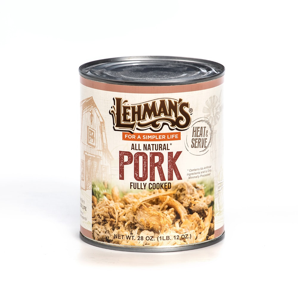 Lehman’s All Natural Canned Meat, USA Made Ready to Eat, 28 oz, Case of 12