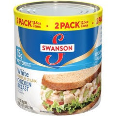 Swanson Premium White Chunk Chicken Breast, 12.5 Oz. Can, 2 Count