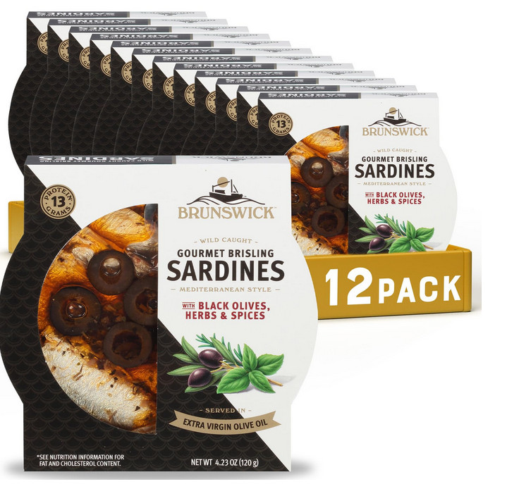Brunswick Wild Caught Sardines in Extra Virgin Olive Oil ,4.23 oz Can (Pack of 1