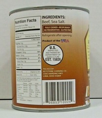 (6) KEYSTONE GROUND BEEF **ALL NATURAL – NO PRESERVATIVES – FULLY COOKED** 28oz