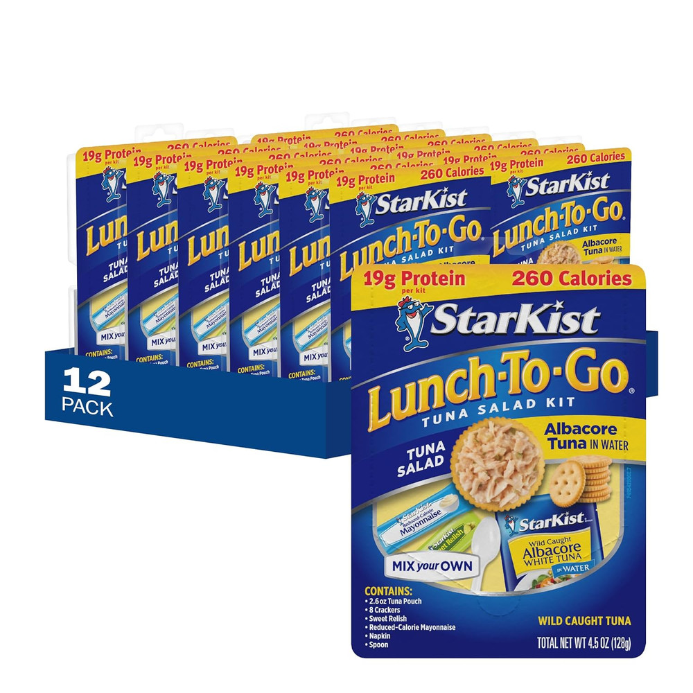 Lunch To-Go Albacore Mix Your Own Tuna Salad, 4.1 Ounce Kit, 12 Pack