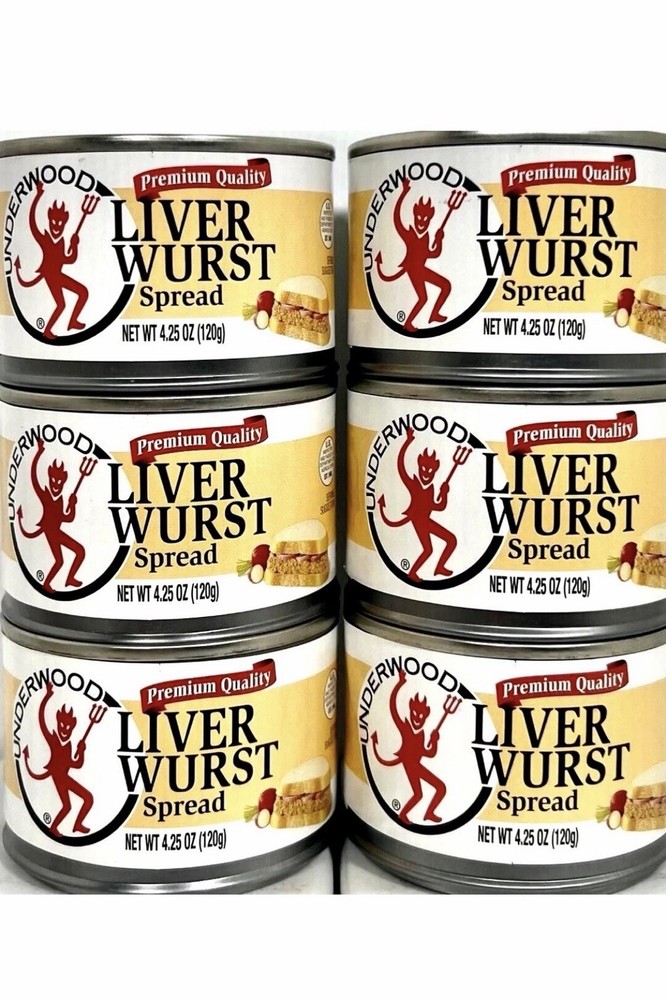 Underwood Premium Quality Liver Wurst Spread 4.25 oz ( Pack of 6 )
