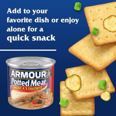 Armour Star Potted Meat, Ready to Eat Canned Meat, 8g Protein Per Serving, 5….