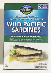 Wild Planet Wild Pacific Sardines in Extra Virgin Olive Oil 4.375 Ozs. Pack of 1