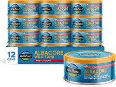 Wild Planet Albacore Tuna, No Salt Added, Canned 5 Ounce (Pack of 4)
