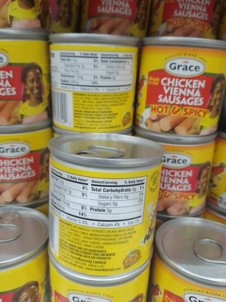 Grace Vienna Sausage Hot and Spicy and regular 4.6 oz cans (Pack of 12)