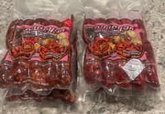 Cambodian Authentic Pork Sausages -TVA Chrouk (5 Pack of 50pcs) *🌶️ Spicy*