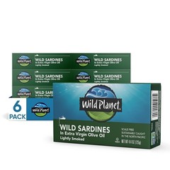 Wild Sardines in EVOO with Sea Salt – 4.25 oz, 6 Pack of Nutritional Powerhouses