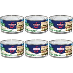 Ready-to-Eat Swanson 25% Less Sodium Canned Chicken Breast, 12.5 Oz – Pack of 6