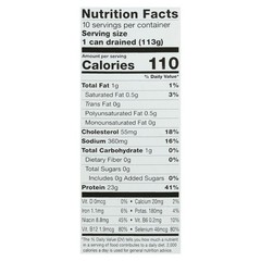 10 Pack Chunk Light Tuna in Water High Protein Canned Seafood Snack Gluten Free