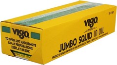 Gourmet Imported Canned Jumbo Squid – Deliciously Ready in Sunflower Oil, 40 oz