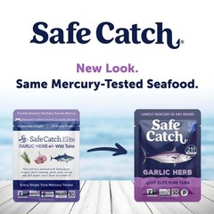 Elite Lowest Mercury WildCaught Tuna Fish Pouch, Garlic Herb Flavor, GlutenFr…