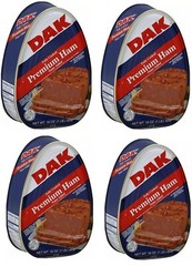 DAK Premium Ham Fully Cooked water added 4 PKS-16oz. Ready to eat Picnic Food