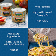 Premium Albacore Tuna in Olive Oil, Wild Caught, Solid White, 5 Oz. Can (Pack of