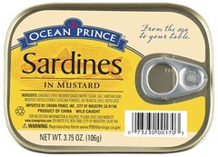 Ocean Prince Sardines in Mustard – 12 Pack of 3.75 oz Cans for Healthy Snacking